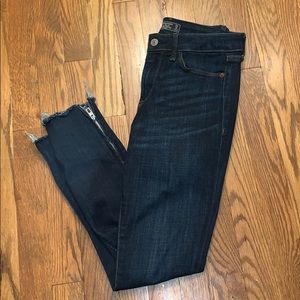 Abercrombie low rise ankle jeans